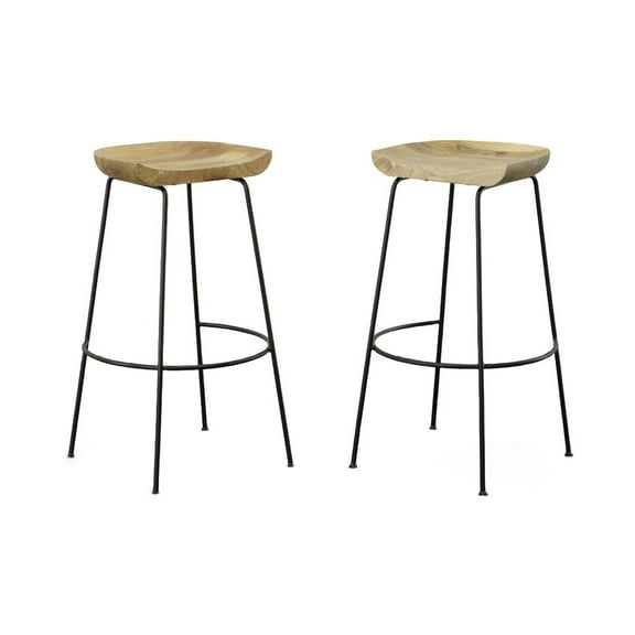 Carolina Classics Diya 30.5" Bar Stool Natural Black