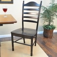 thumbnail image 1 of Contemporary Home Living Ladder Back Dining Chair - 42" - Antique Black, 1 of 9