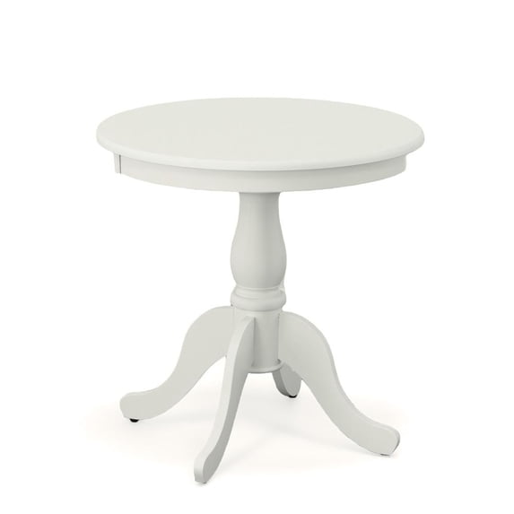 Carolina Chair & Table Fairview 30" Round Pedestal Dining Table - Whitewash