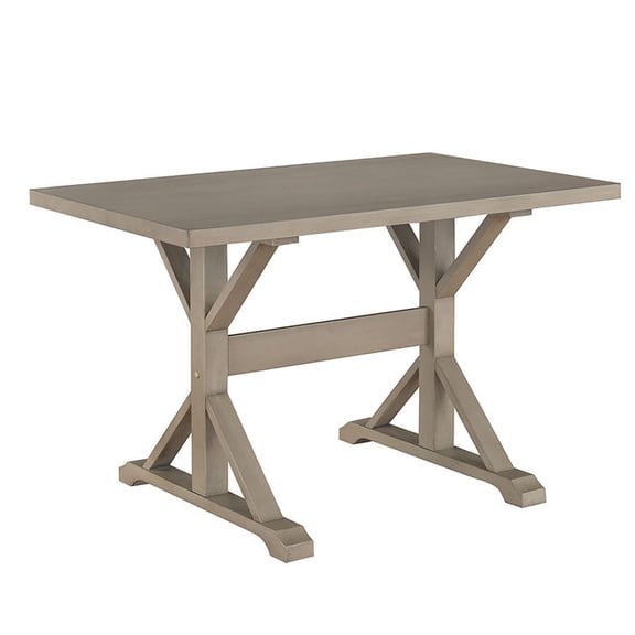 Carolina Classics Florence 30 x 48 Trestle Table Weathered Gray