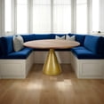 thumbnail image 1 of Contemporary Home Living Dining Table with Pedestal Base - 48" - Gold, 1 of 7
