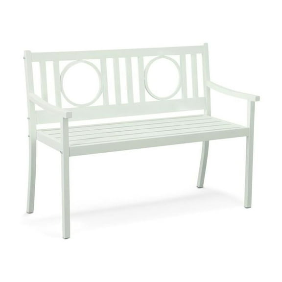 Carolina Classics Gramercy Outdoor Metal Bench in White