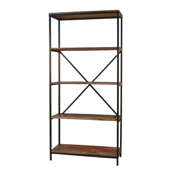Carolina Classics Isaac Tall Bookcase in Chestnut and Black