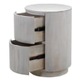 thumbnail image 1 of Carolina Classics Kingston 2-Drawer Round Wood Accent Table in Whitewash, 1 of 4