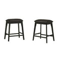 thumbnail image 1 of Carolina Classics Mirabelle 25" Wood Counter Stool in  Brown (Set of 2), 1 of 3