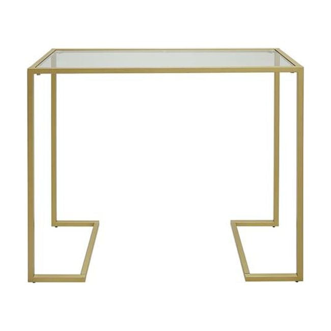 Monaco Gold Metal and Glass Console Table