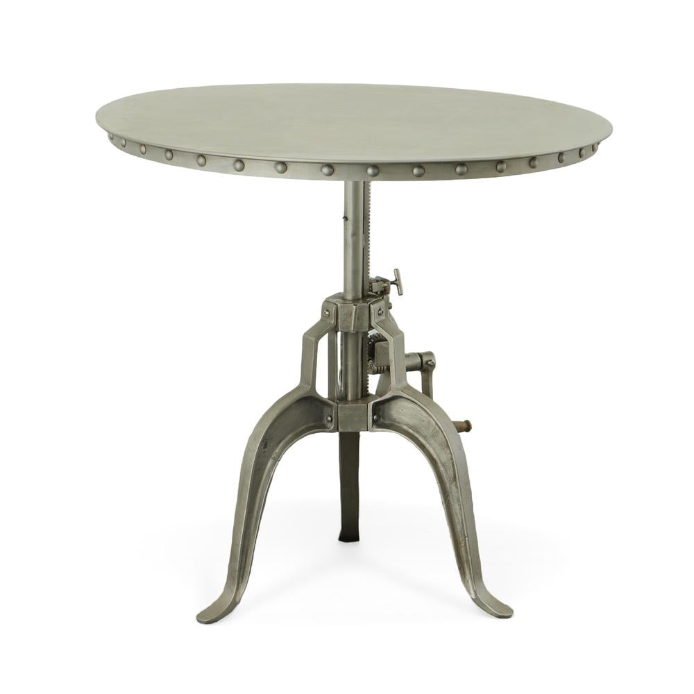 Mundra 36" Round Industrial Metal Counter Height Table