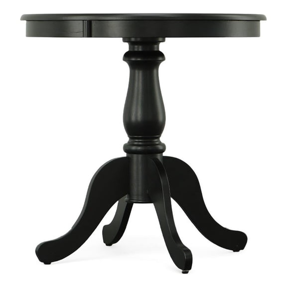 Carolina Classics Portland 30" Round Pedestal Table in Antique Black