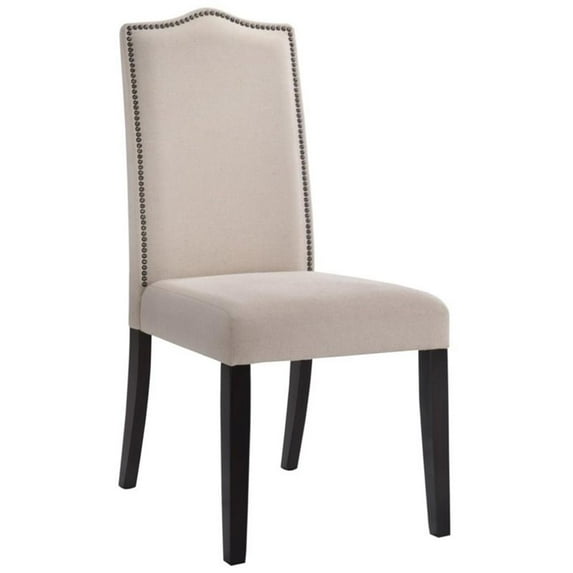 Carolina Classics Romero Nail head Parson Chair Espresso with Linen