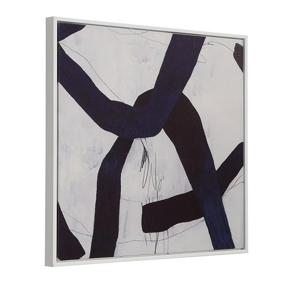 Carolina Chair & Table Abstract Wall Art 2 - White Frame - Set of 2 - Blue