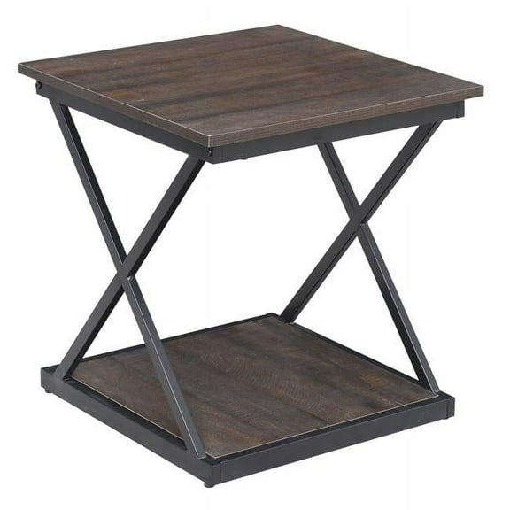 Carolina Classics Stella Metal Side Table in Brown and Black