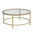 thumbnail image 1 of Carolina Classics Verazano Glass Top 36 In Round Coffee Table in Gold, 1 of 3