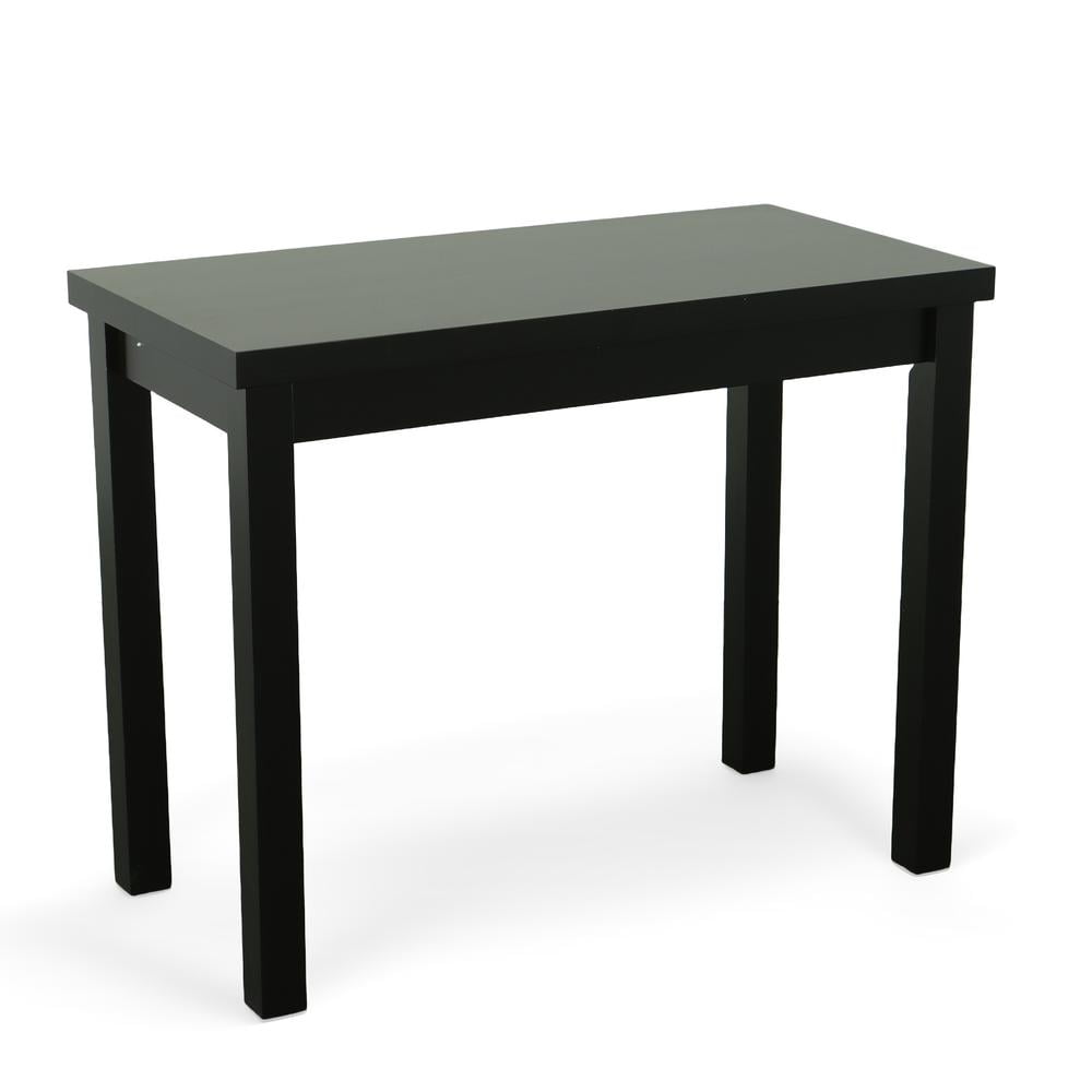 Antique Black Rectangular Wood Counter Height Bar Table