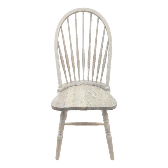 Carolina Classics Windsor 18.13" Wood Dining Chair in Natural Driftwood Brown