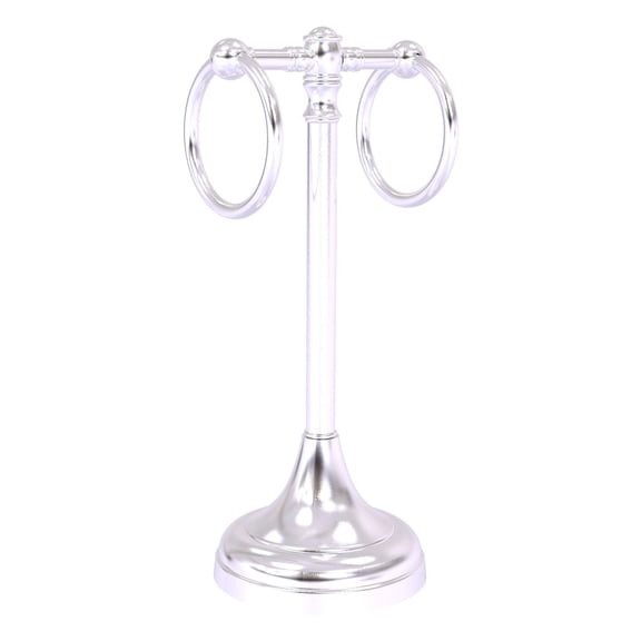 Carolina Collection 2 Ring Guest Towel Stand - Satin Chrome