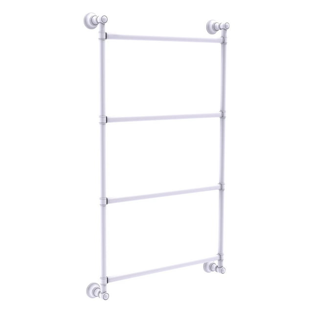 Carolina Collection 4 Tier Ladder Towel Bar - Matte White / 30 Inch