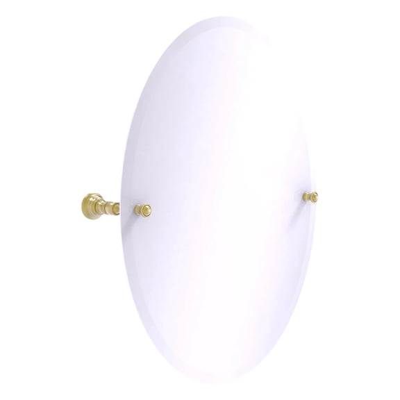 Carolina Collection Frameless Oval Tilt Mirror with Beveled Edge - Satin Brass