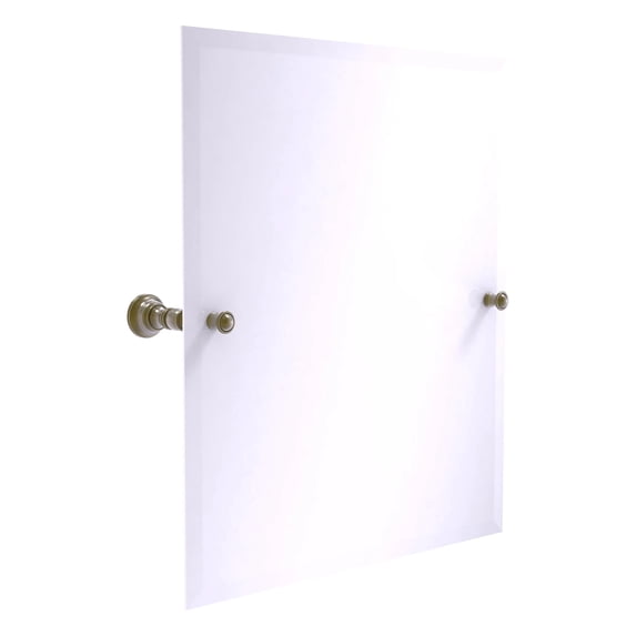 Carolina Collection Frameless Rectangular Tilt Mirror with Beveled Edge - Antique Brass