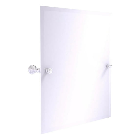 Carolina Collection Frameless Rectangular Tilt Mirror with Beveled Edge - Polished Chrome