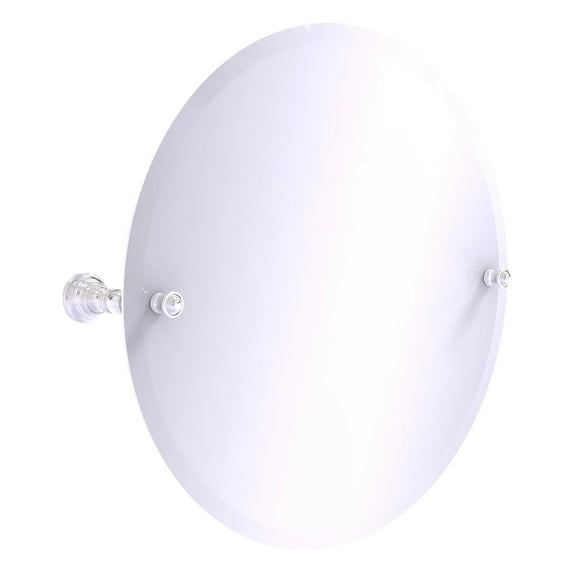 Carolina Collection Frameless Round Tilt Mirror with Beveled Edge - Polished Chrome