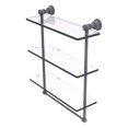 thumbnail image 1 of Carolina Collection Triple Glass Shelf with Towel Bar - Matte Gray / 16 Inch, 1 of 1