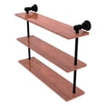 thumbnail image 1 of Carolina Collection Triple Wood Shelf - Matte Black / 22 Inch, 1 of 1