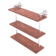 thumbnail image 1 of Carolina Collection Triple Wood Shelf - Satin Chrome / 16 Inch, 1 of 1
