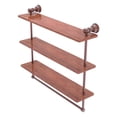 thumbnail image 1 of Carolina Collection Triple Wood Shelf with Towel Bar - Antique Copper / 22 Inch, 1 of 1