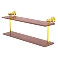 thumbnail image 1 of Carolina Collection Two Tiered Wood Shelf - Polished Brass / 22 Inch, 1 of 1