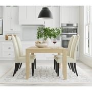 Contemporary Home Living Upholstered Armless Dining Chair - 41.5 - Beige and Brown