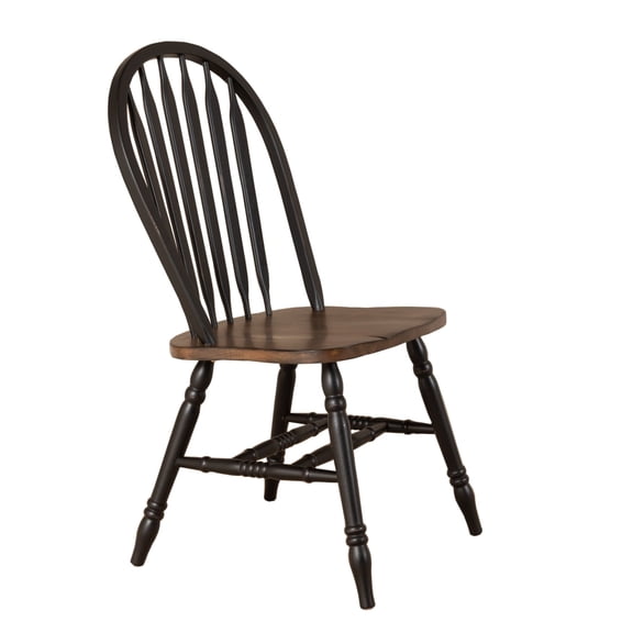 Carolina Crossing Windsor Side Chair)-Black- Set of 2