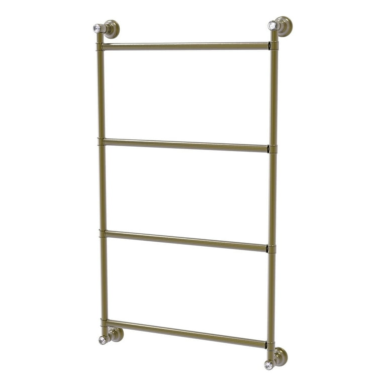 Allied Brass Carolina Crystal Collection 30-in Towel Shelf with Double Towel Bar in Brushed Bronze Allied Brass Carolina Crystal Collection 30-in Towel Shelf with Double Towel Bar in Brushed Bronze
