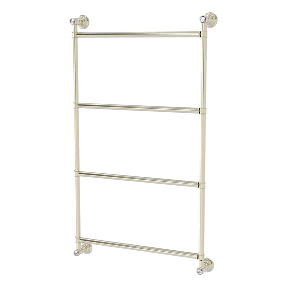 Carolina Crystal Collection 4 Tier Ladder Towel Bar - Polished Nickel / 30 Inch
