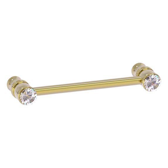 Carolina Crystal Collection Cabinet Pull - Unlacquered Brass / 4 Inch