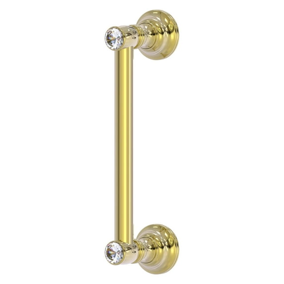 Carolina Crystal Collection Door Pull - Unlacquered Brass / 8 Inch