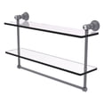 thumbnail image 1 of Carolina Crystal Collection Double Glass Shelf with Towel Bar - Matte Gray / 22 Inch, 1 of 1