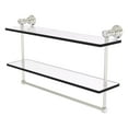 thumbnail image 1 of Carolina Crystal Collection Double Glass Shelf with Towel Bar - Satin Nickel / 22 Inch, 1 of 1