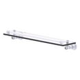 thumbnail image 1 of Carolina Crystal Collection Glass Shelf with Gallery Rail - Matte White / 22 Inch, 1 of 1