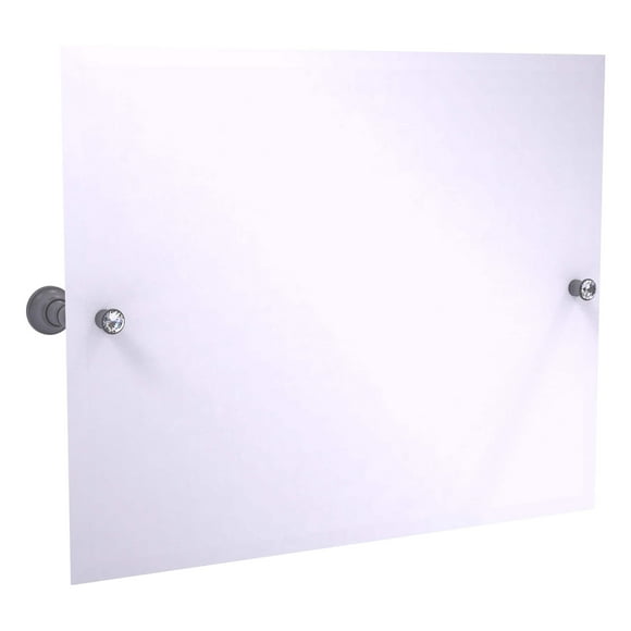 Carolina Crystal Collection Landscape Rectangular Tilt Mirror with Beveled Edge in Matte Gray