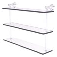 thumbnail image 1 of Carolina Crystal Collection Triple Glass Shelf - Satin Chrome / 22 Inch, 1 of 1