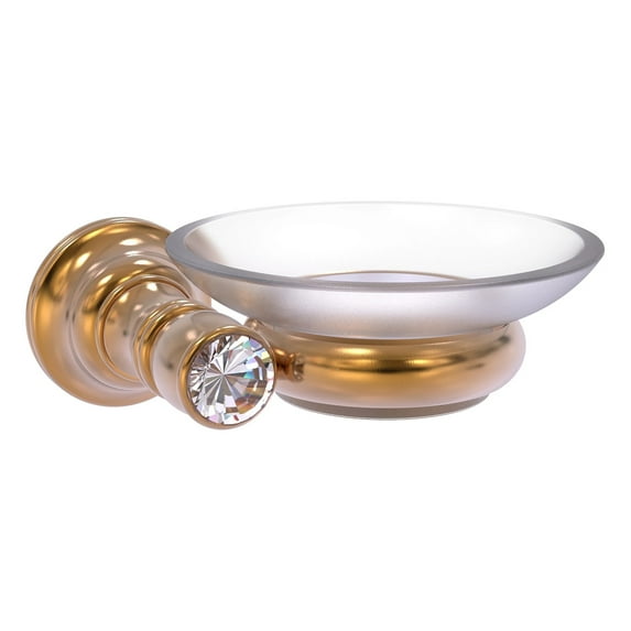 Carolina Crystal Collection Wall Mounted Soap Dish - Brushed Bronze
