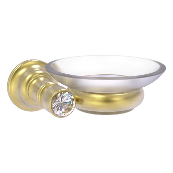 Carolina Crystal Collection Wall Mounted Soap Dish - Satin Brass