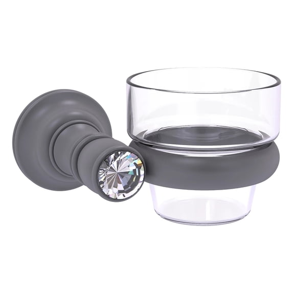Carolina Crystal Collection Wall Mounted Votive Candle Holder - Matte Gray