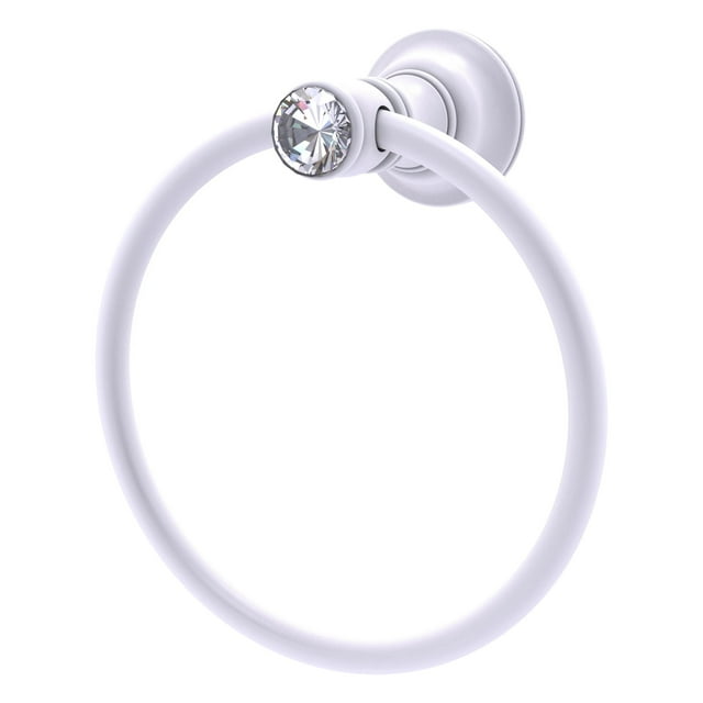 Carolina Crystal Towel Ring - Matte White