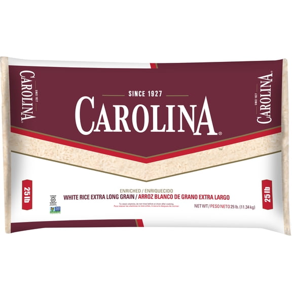 Carolina Enriched Extra Long Grain White Rice, 25 lbs.