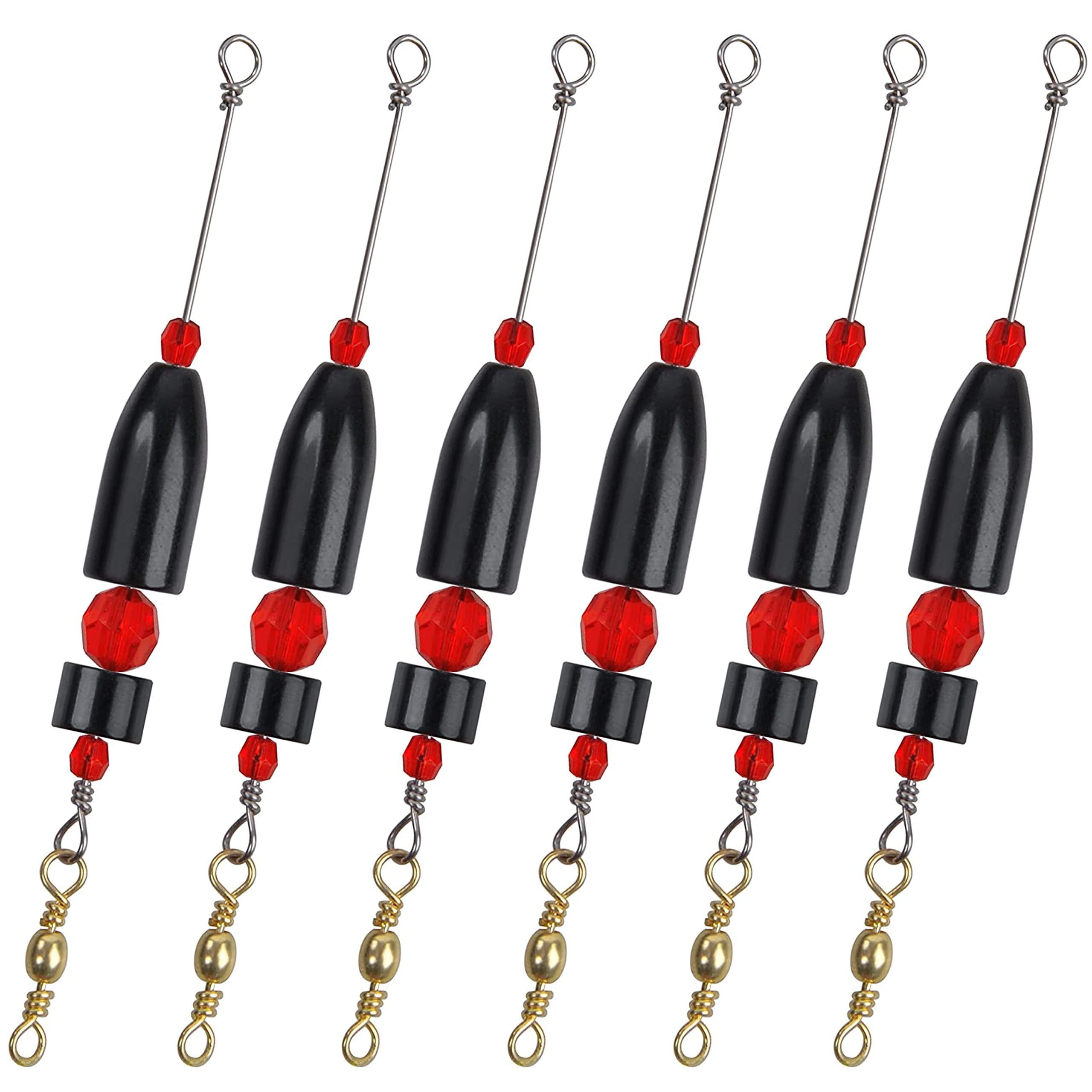 Freshwater Rig Carolina Fishing Rigs CRR Carolina Ready Rig, 6pcs Brass Pre Rigged ...