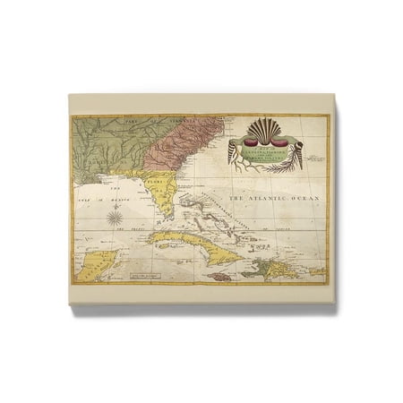 Carolina, Florida, Bahamas Wrapped Canvas -Mark Catesby Designs,