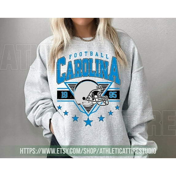 Carolina Football Crewneck, Panther Sweatshirt, Vintage Carolina Football Crewneck Sweatshirt