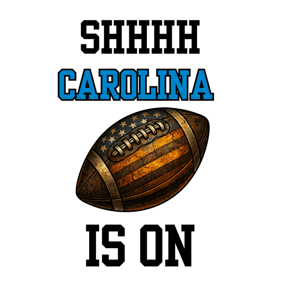 Carolina, Football Fan Socks – “SHHHH, The Game Is On” (Team Color Options)