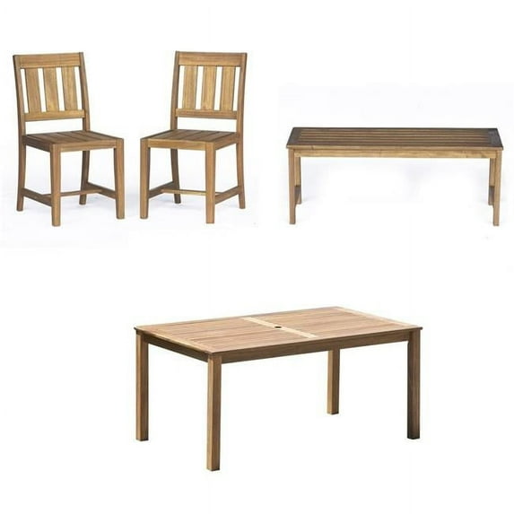 Carolina Furniture 4-CO6030-OIL 4 Piece Fontana Outdoor Dining Set, Oil